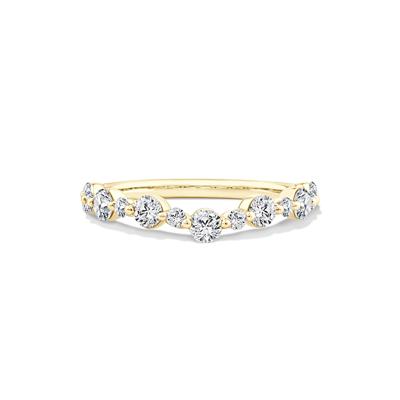 Lab Grown Diamond Contour Band in 14K Gold
