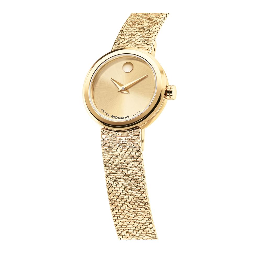 Ladies' Museum Velura Mini Watch in Gold-Tone Stainless Steel and Milanese Mesh – Image 2 of 3