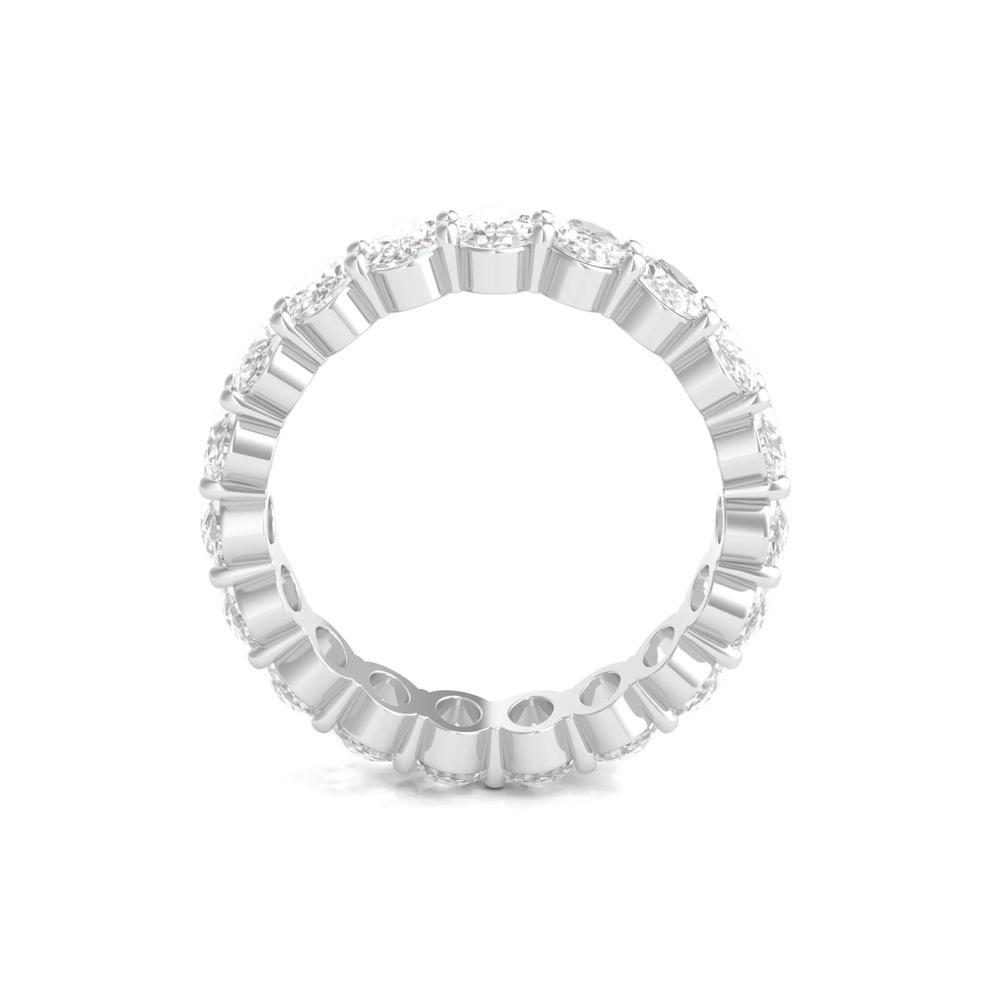 Lab Grown Oval Diamond Eternity Band in 14K White Gold (5 ct. tw.) – Image 2 of 3