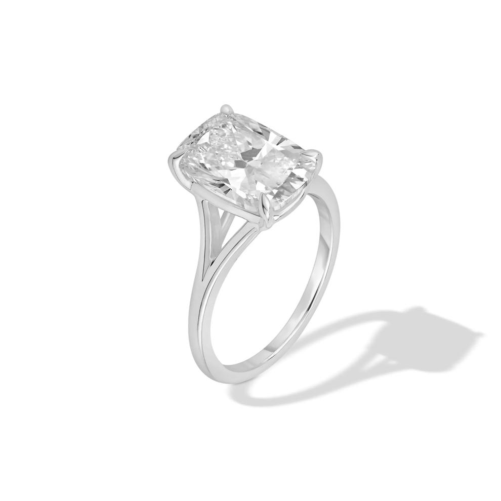 Lab Grown Diamond Elongated Cushion Solitaire Engagement Ring in 14K White Gold (5 ct.) – Image 4 of 4