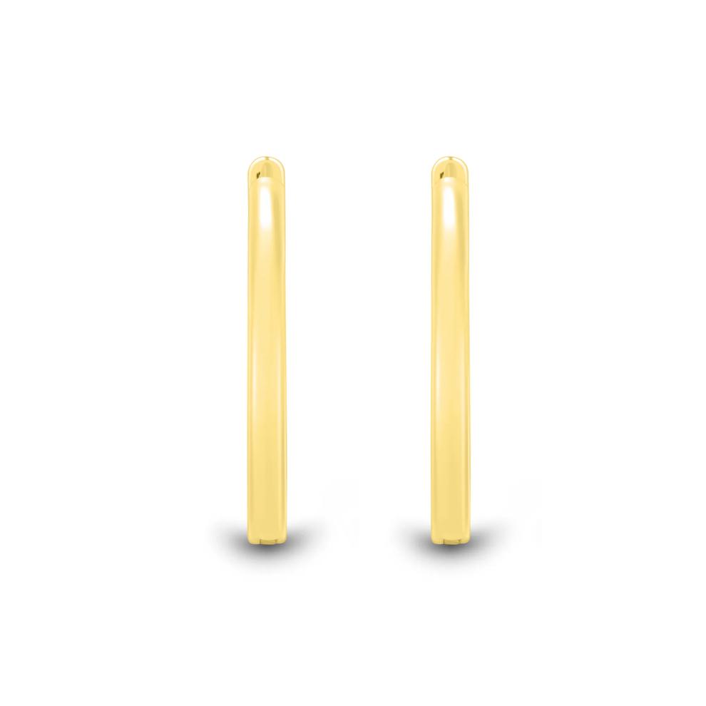 Rectangle Hoop Earrings in Vermeil – Image 2 of 3