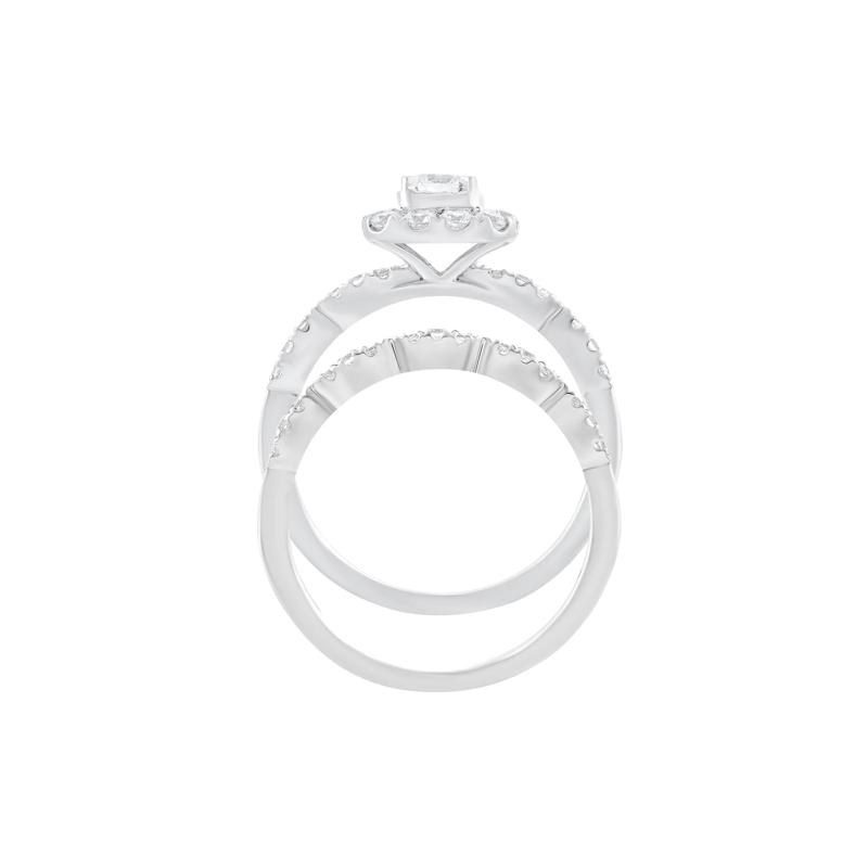 Diamond Halo Engagement Set in 14K White Gold &#40;3/4 ct. tw.&#41; – Image 2 of 3