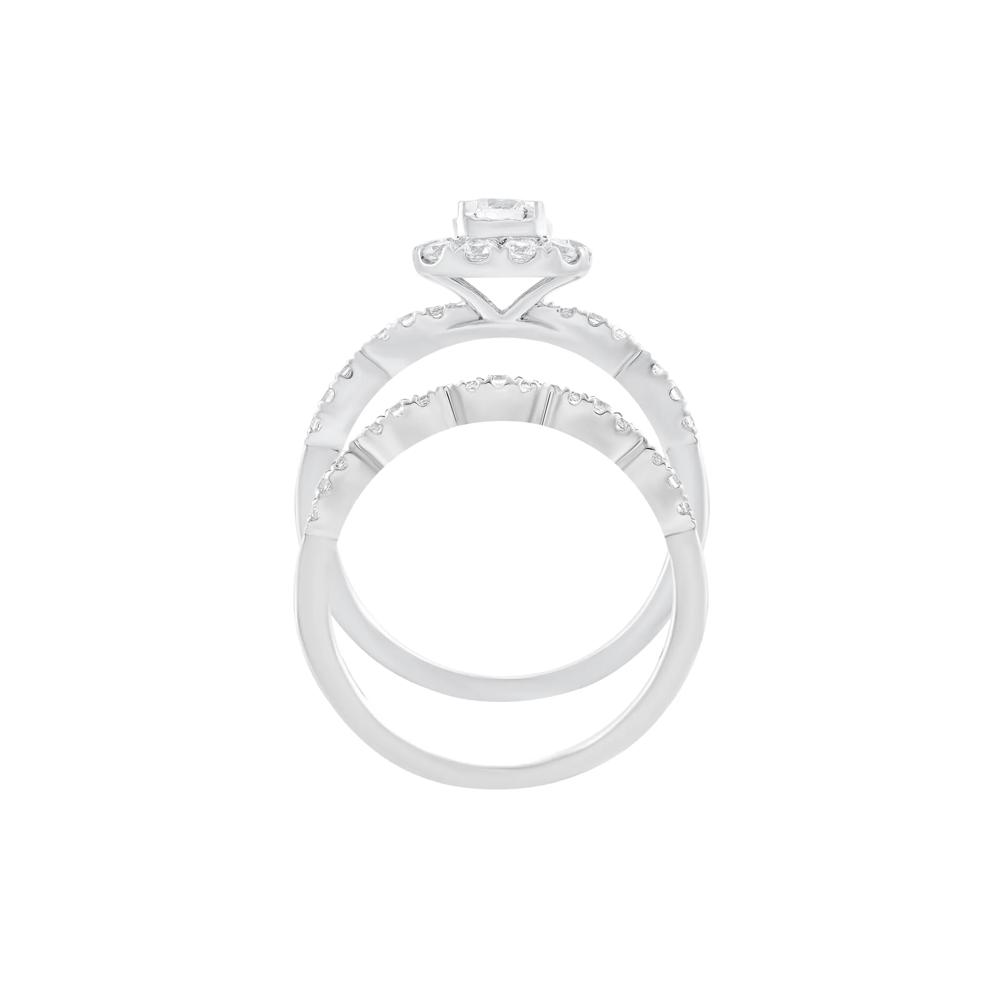 Diamond Halo Engagement Set in 14K White Gold (3/4 ct. tw.) – Image 2 of 3