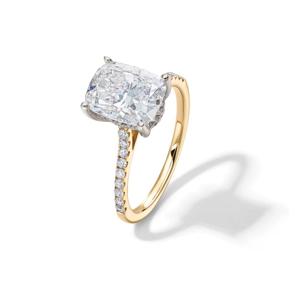 Lab Grown Diamond Wedding Set in 14K Yellow Gold (3 &frac12; ct. tw.) – Image 4 of 6