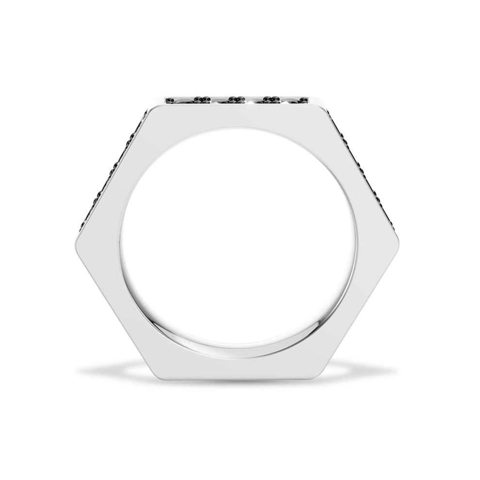 Men's Black Lab Grown Diamond Thin Band in Sterling Silver (7/8 ct. tw.) – Image 2 of 4