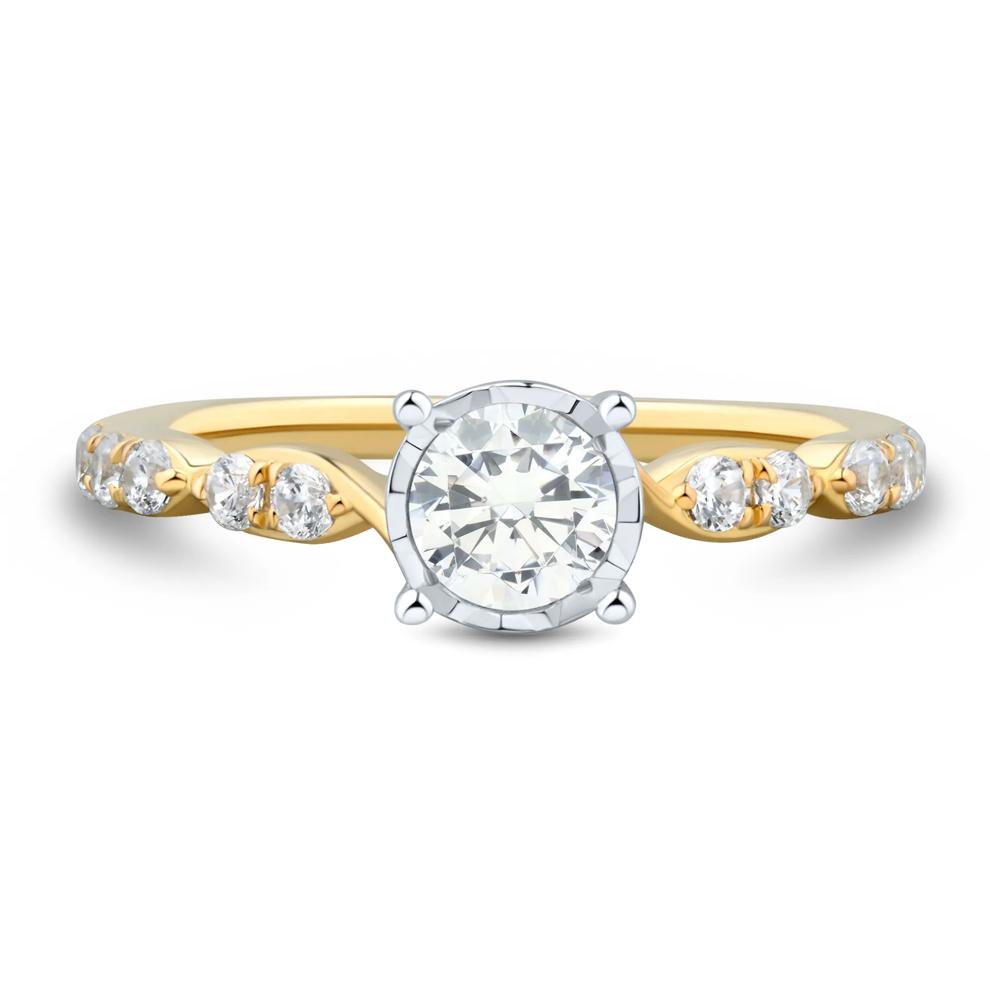 Diamond Engagement Ring in 14K Yellow and White Gold (3/4 ct. tw.) – Image 1 of 3