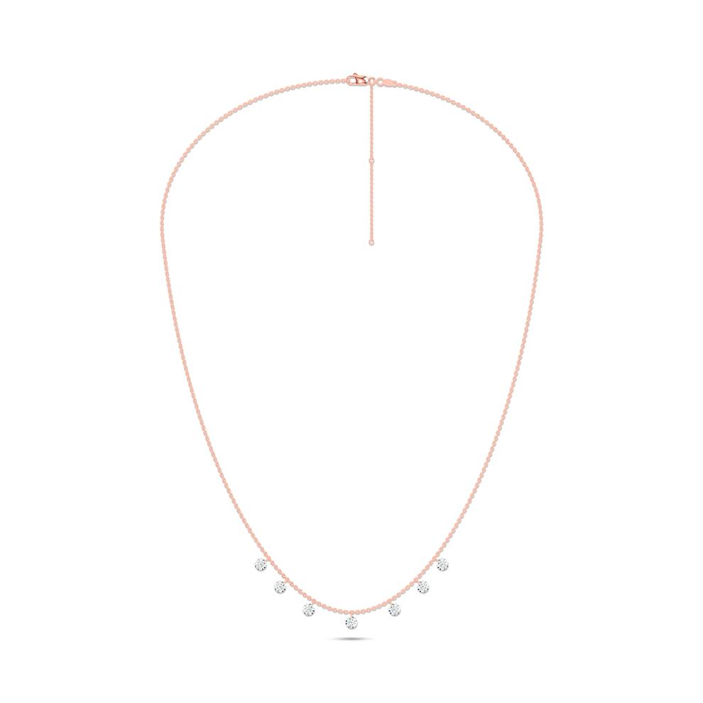 Lab Grown Diamond Pierced Station Necklace in 14K Rose Gold (1 1/2 ct. tw.) – Image 3 of 4