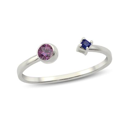 Personalized Two-Stone Open Gemstone Ring