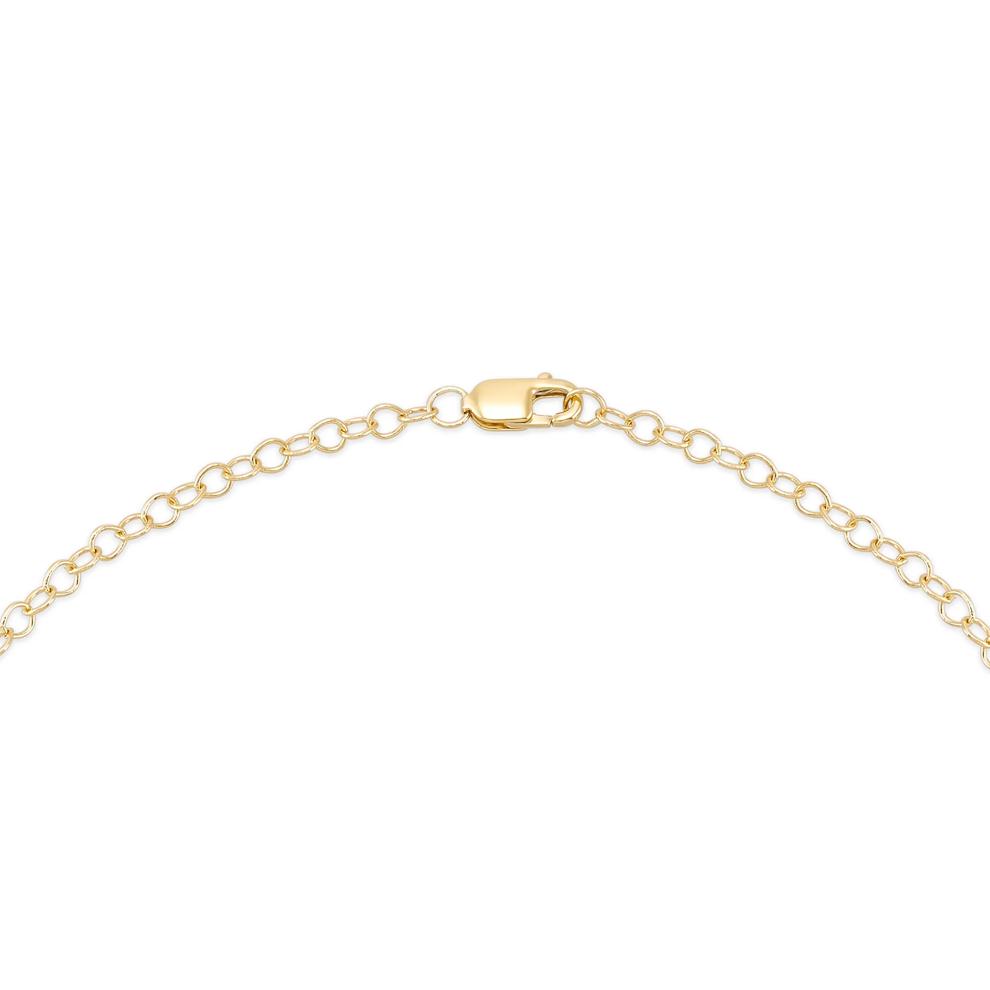 Freshwater Cultured Pearl &amp; Diamond Drop Pendant Necklace in 14K Yellow Gold (1/5 ct. tw.) – Image 4 of 4