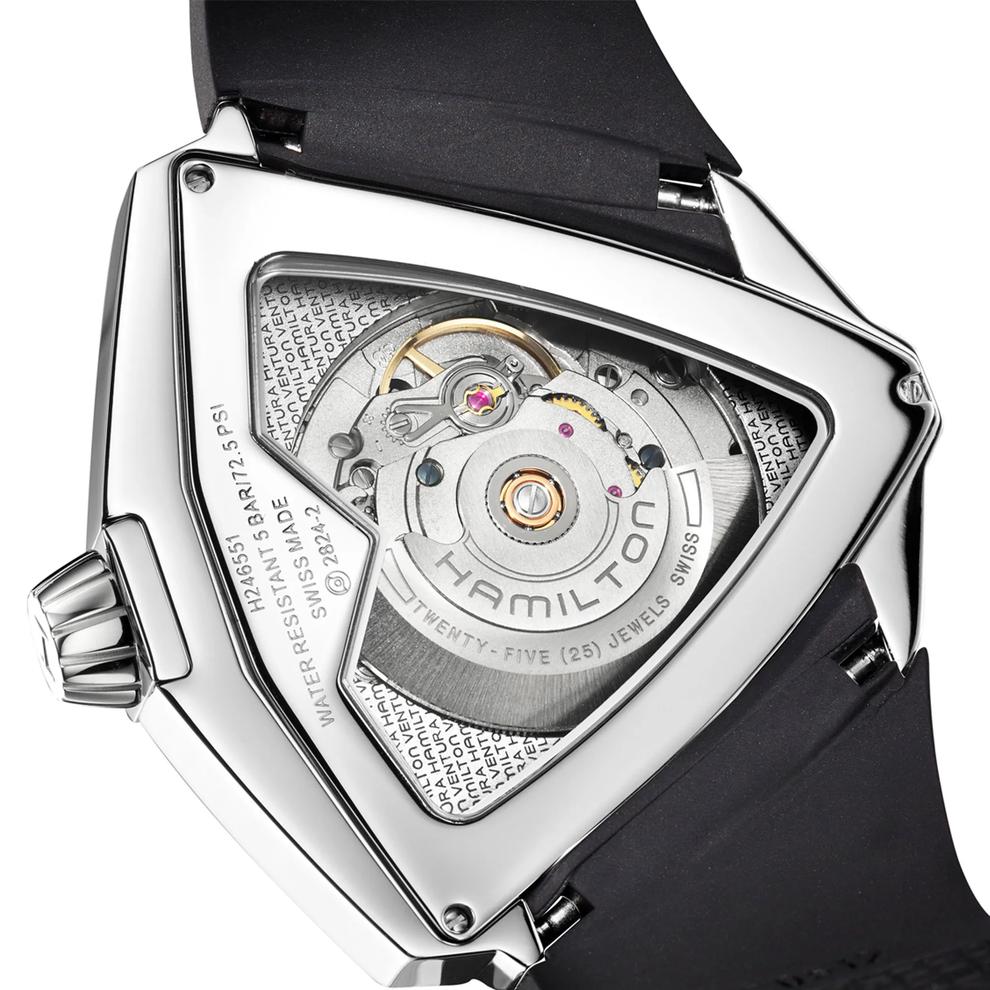 Men's Ventura XXL Auto Watch with Black Rubber Strap – Image 2 of 4
