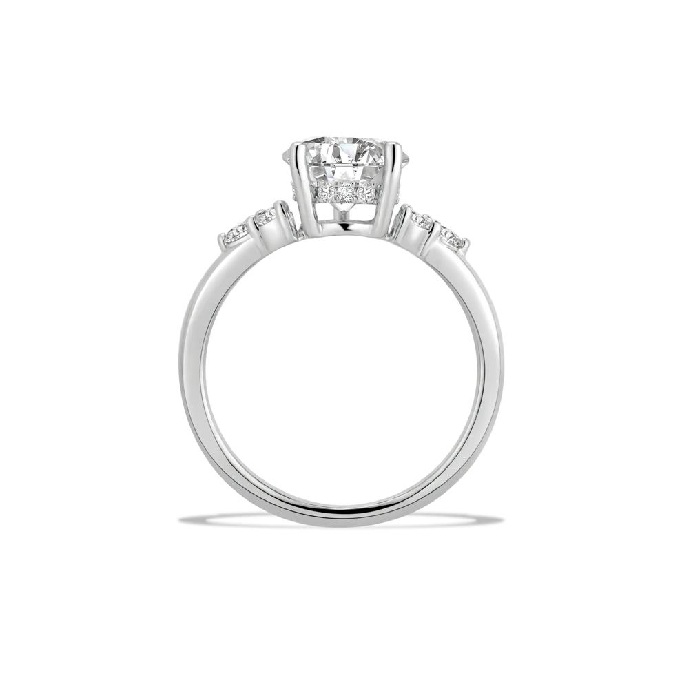 Lab Grown Diamond Pear-Shaped Center Engagement Ring in 14K White Gold (3 3/8 ct. tw.) – Image 2 of 4