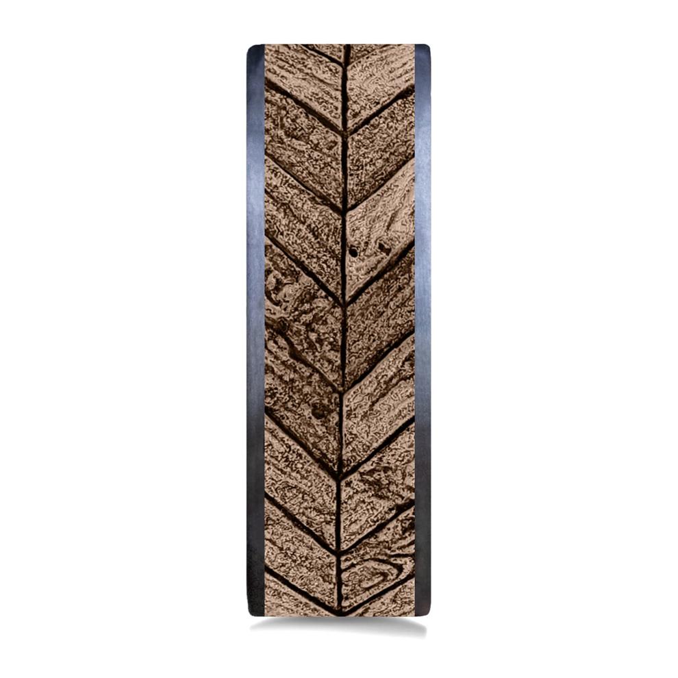 Men&rsquo;s Chevron Wedding Band in 14K Gold &amp; Tantalum – Image 3 of 3