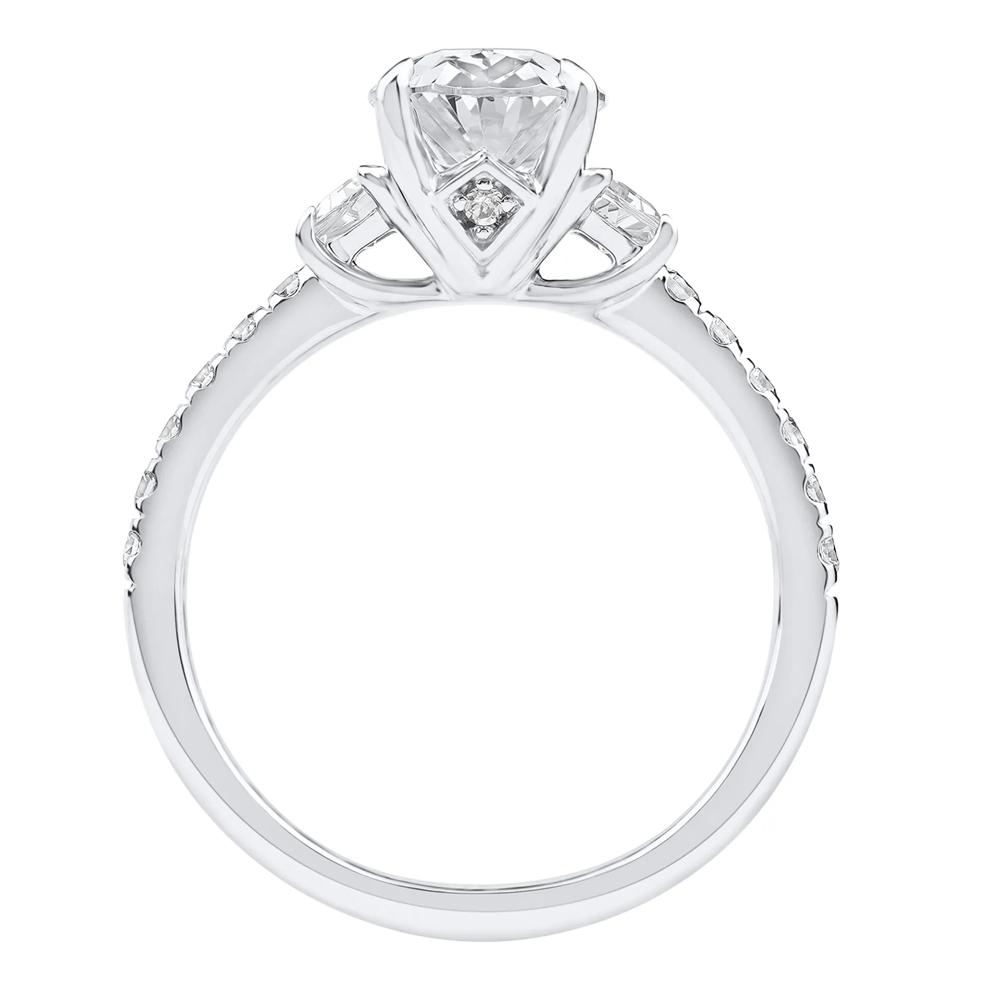 Khai Lab Grown Diamond Oval Engagement Ring in Platinum (2 3/4 ct. tw.) – Image 2 of 5