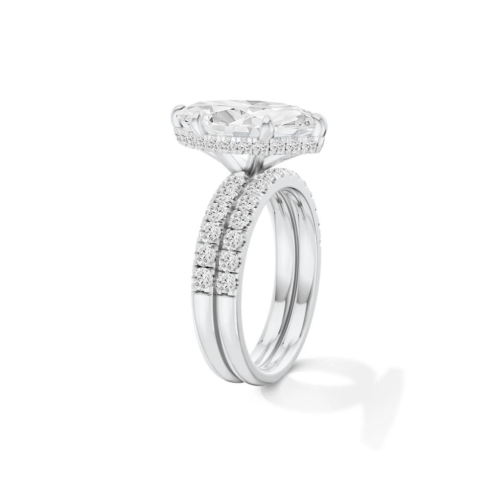Lab Grown Diamond Marquise Center Bridal Set in 14K White Gold (5 ct. tw.) – Image 3 of 6