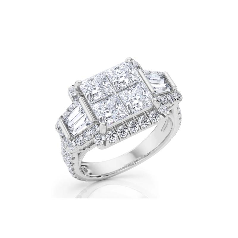 Lab Grown Diamond Composite Engagement Ring in 10K White Gold &#40;4 ct. tw.&#41; – Image 4 of 4