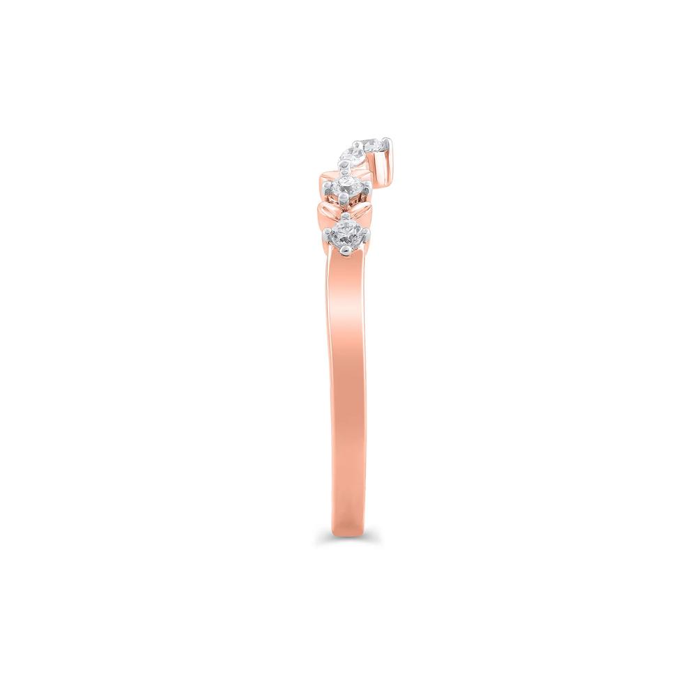 Lab Grown Diamond Contour Band in 14K Rose Gold (1/7 ct. tw.) – Image 3 of 3