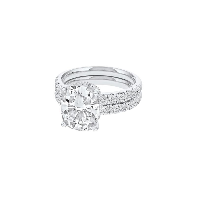 Lab Grown Diamond Elongated Cushion-Cut Bridal Set in 14K White Gold &#40;5 ct. tw.&#41; – Image 5 of 5