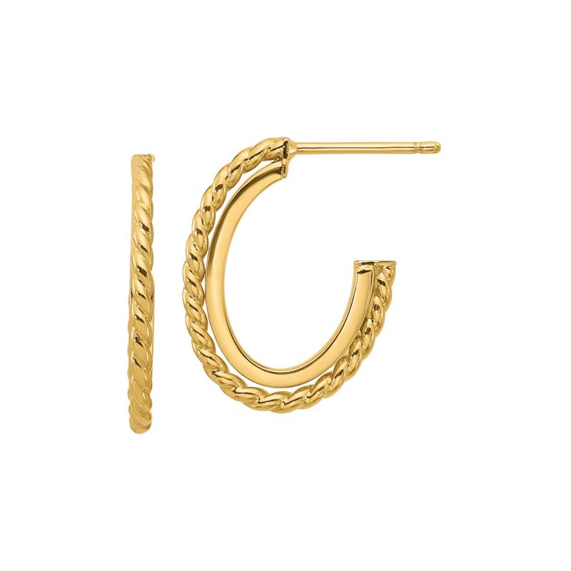 Rope Hoop Earrings in 14K Yellow Gold – Image 1 of 1