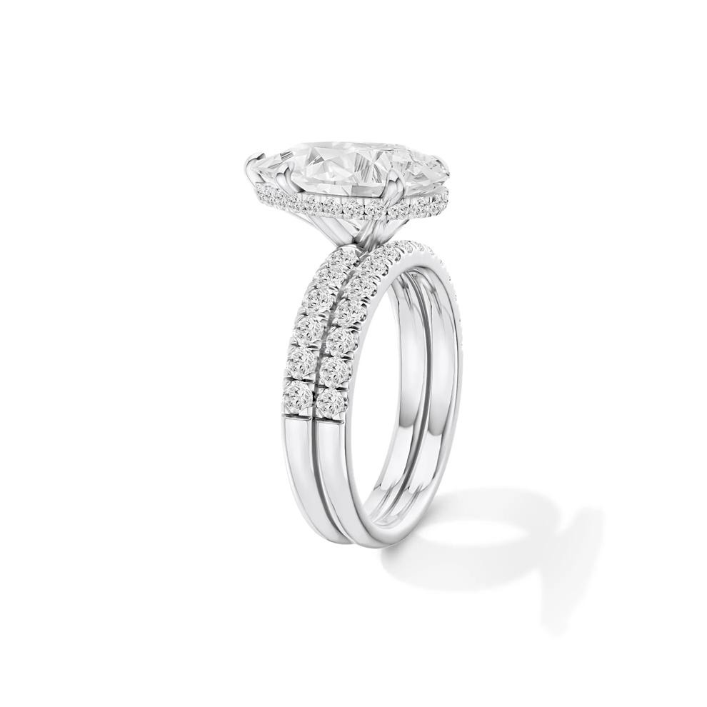 Lab Grown Diamond Pear-Shaped Bridal Set in 14K White Gold (5 ct. tw.) – Image 3 of 6
