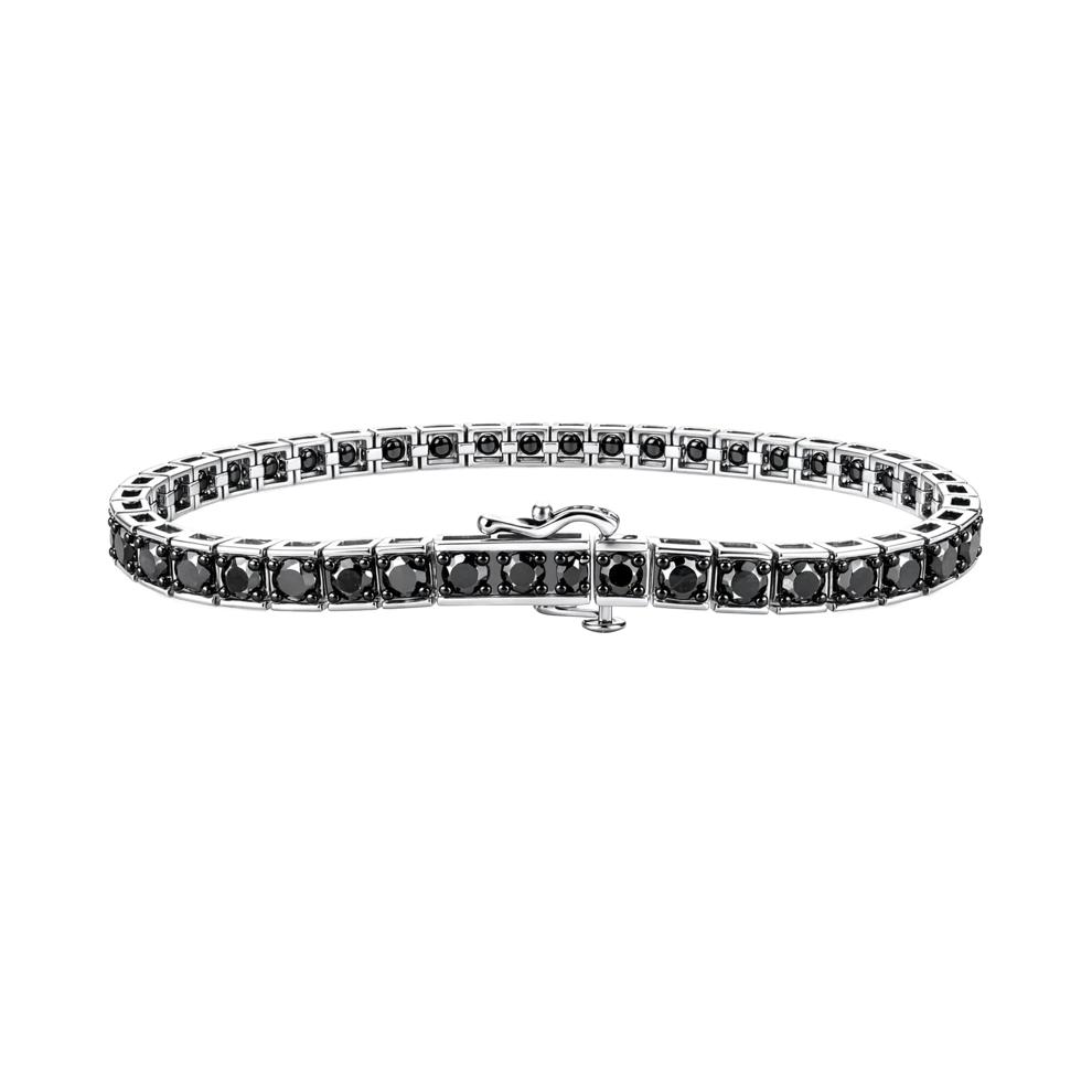 Black Diamond Tennis Bracelet in Sterling Silver (4 ct. tw.) – Image 2 of 2