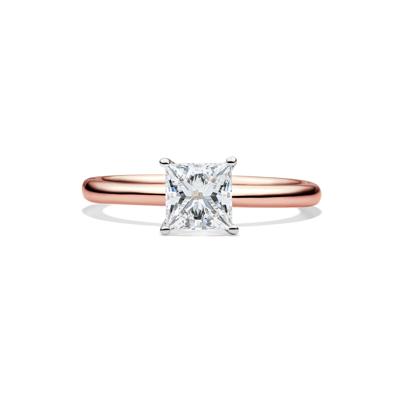 Lab Grown Diamond Princess-Cut Solitaire Engagement Ring in 14K Rose Gold (1 ct.)