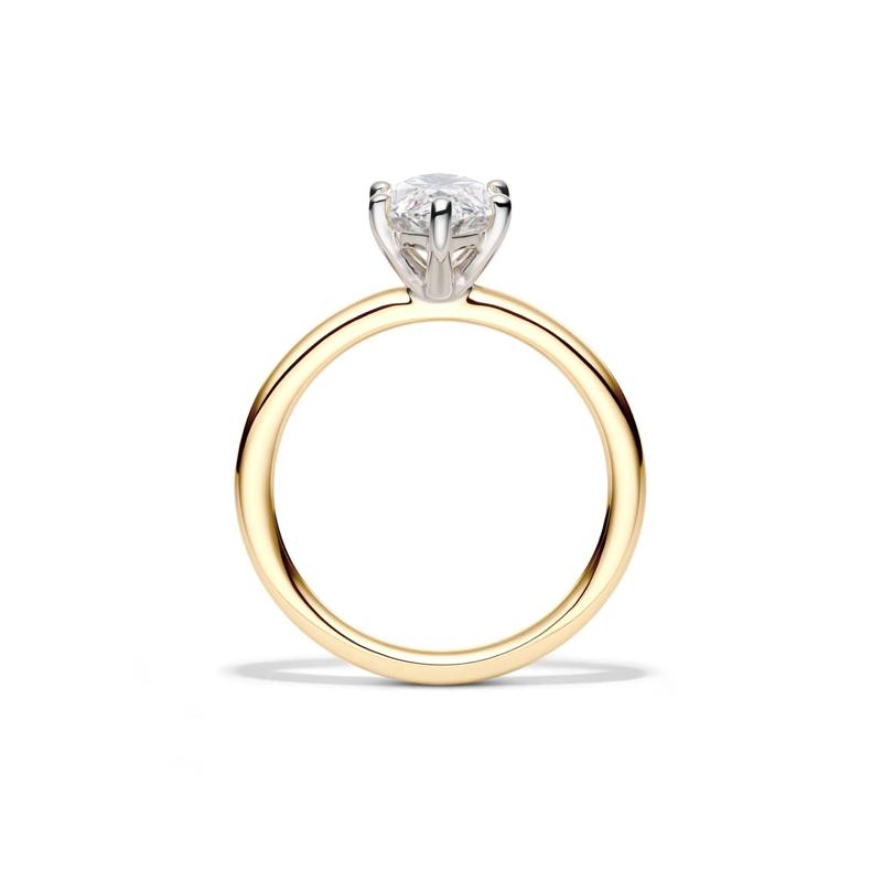 Lab Grown Diamond Solitaire Marquise Engagement Ring in 14k Yellow Gold &#40;2 ct.&#41; – Image 2 of 4