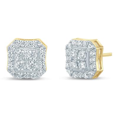 Men's Lab Grown Diamond Stud Earrings in 10K Gold