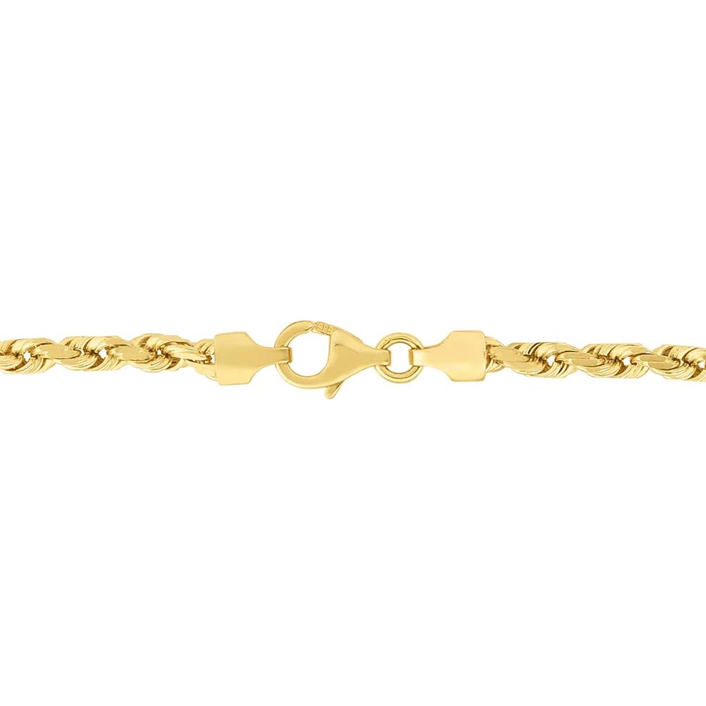 Diamond Cut Rope Chain in 14K Yellow Gold, 22" – Image 3 of 3