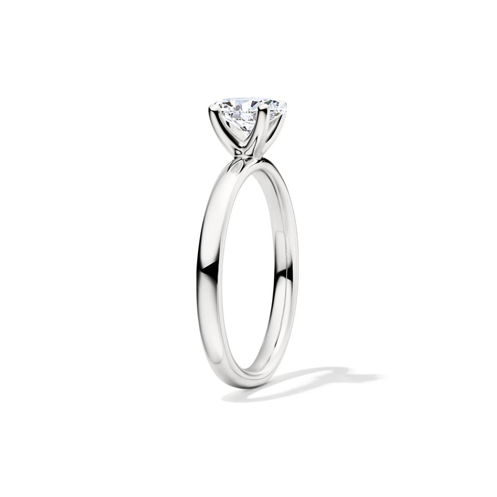 Diamond Oval Solitaire Engagement Ring in 14K White Gold (3/4 ct.) – Image 3 of 5