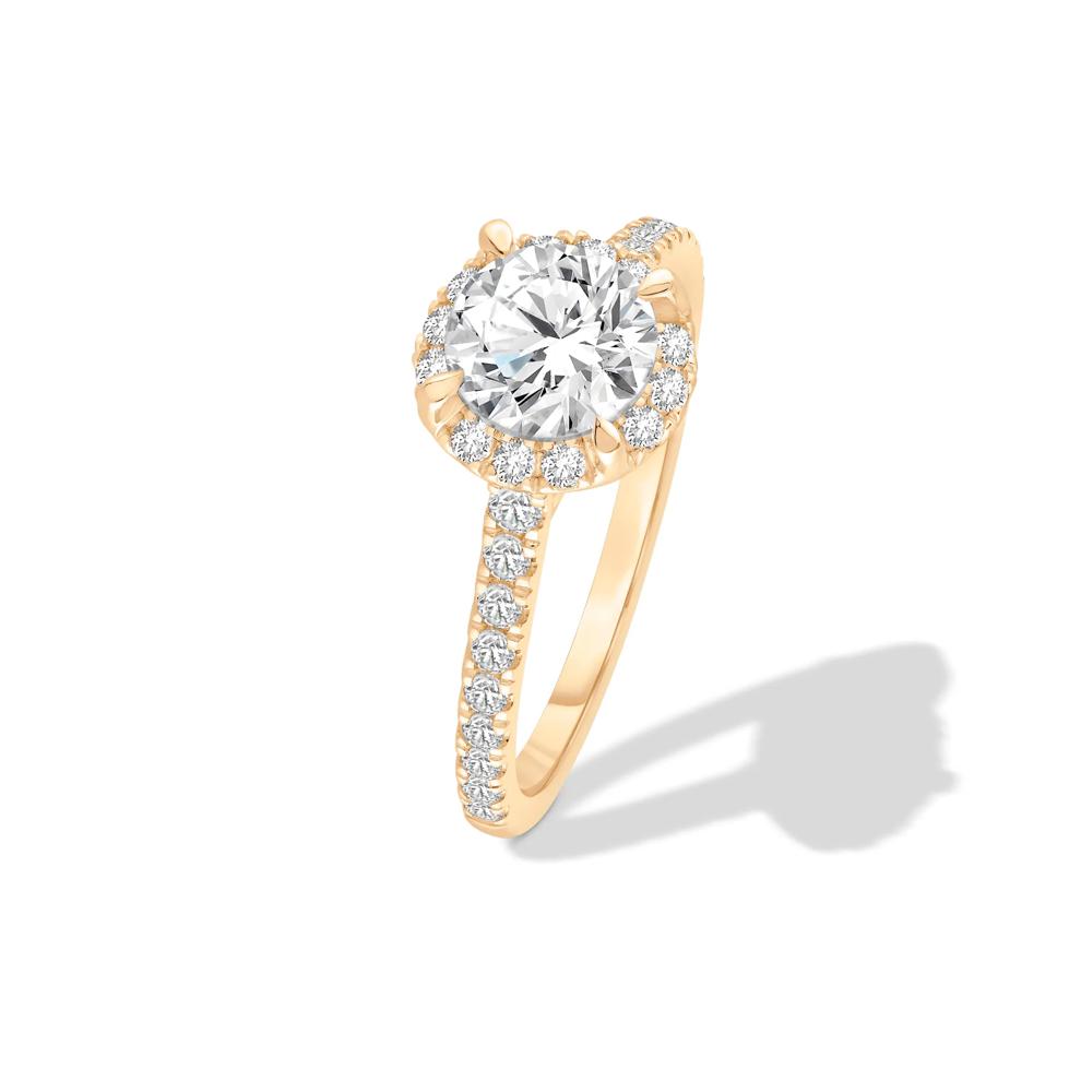 Lab Grown Diamond Halo Engagement Ring in 14K Yellow Gold (1 1/3 ct. tw.) – Image 4 of 4