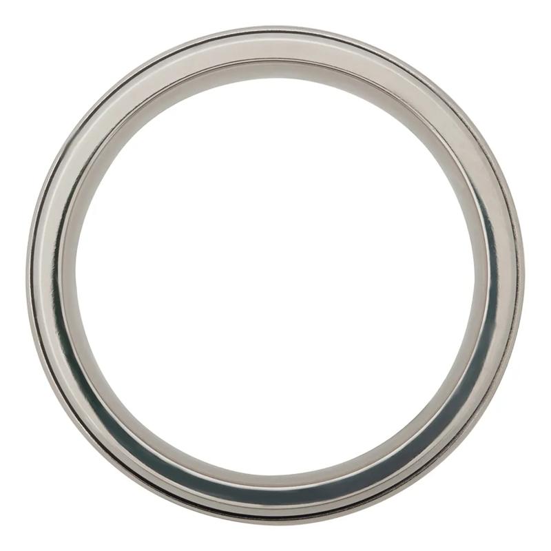 Men&rsquo;s Wood Inlay Wedding Band with Black Cerakote in Cobalt, 8mm – Image 2 of 4