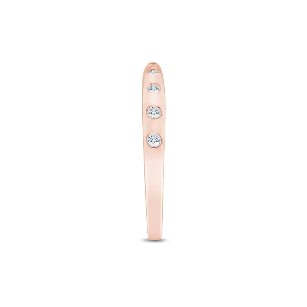 Lab Grown Diamond Burnished Open Band in 14K Rose Gold (1/10 ct. tw.) – Image 3 of 3
