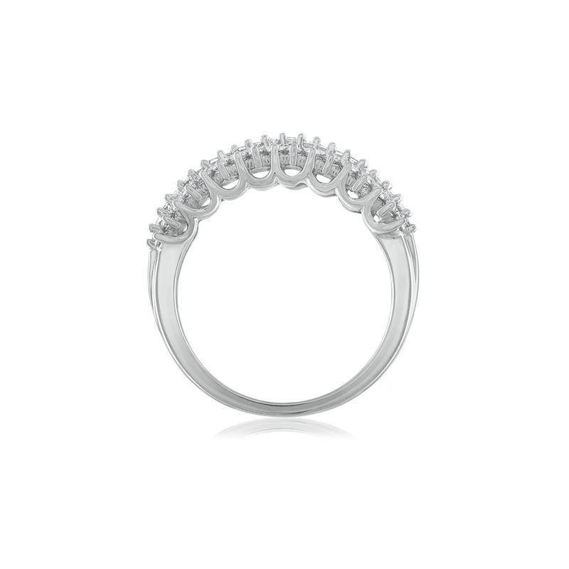 Baguette &amp; Round Diamond Band in 10K White Gold &#40;3/4 ct. tw.&#41; – Image 2 of 3