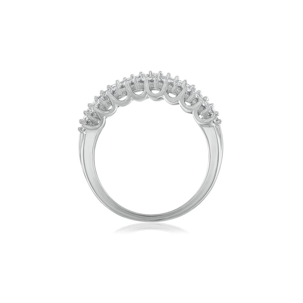 Baguette &amp; Round Diamond Band in 10K White Gold (3/4 ct. tw.) – Image 2 of 3