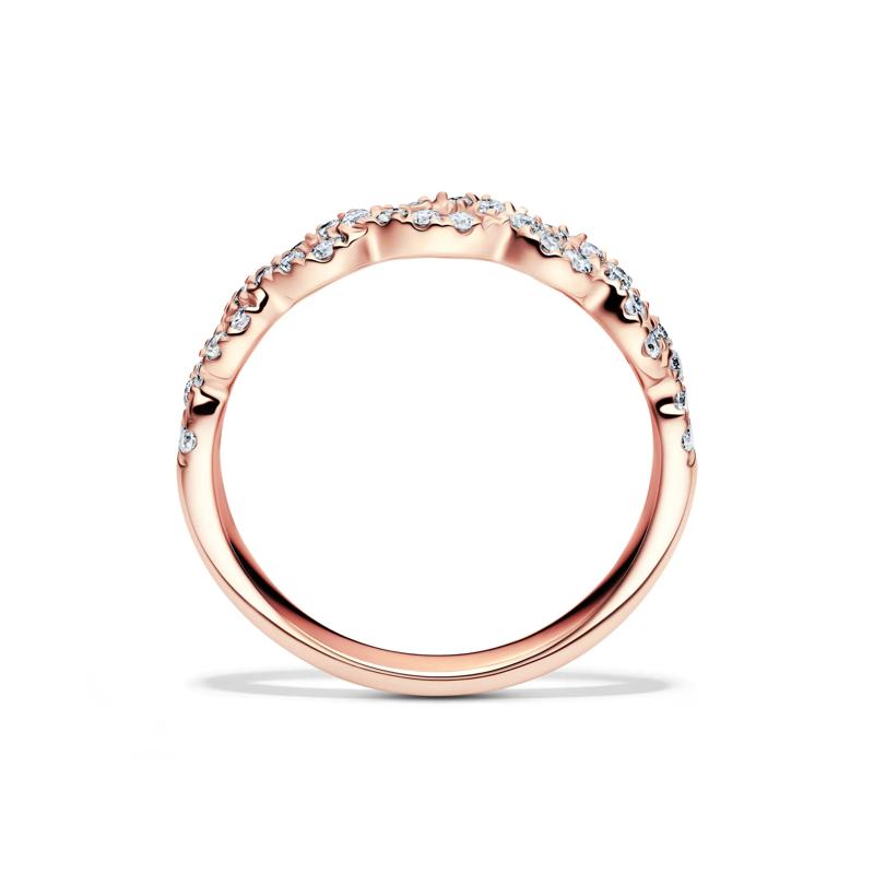 Lab Grown Diamond Twist Band in 10K Rose Gold &#40;1/3 ct. tw.&#41;  – Image 2 of 4