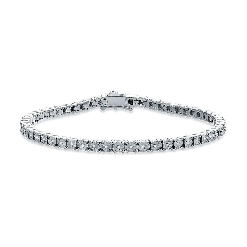 1/5 ct. tw. Diamond Tennis Bracelet in Sterling Silver – Image 1 of 2