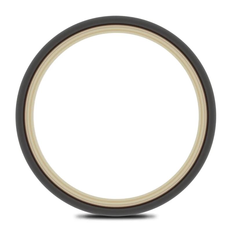 Men&#39;s Wedding Band with 14K Yellow Gold Inlay in Tantalum, 6.5mm – Image 2 of 3