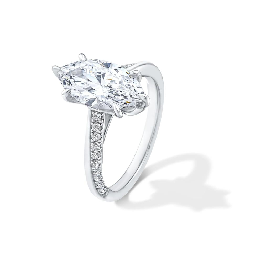 Lab Grown Diamond Marquise Engagement Set in Platinum (3 ct. tw.) – Image 4 of 6