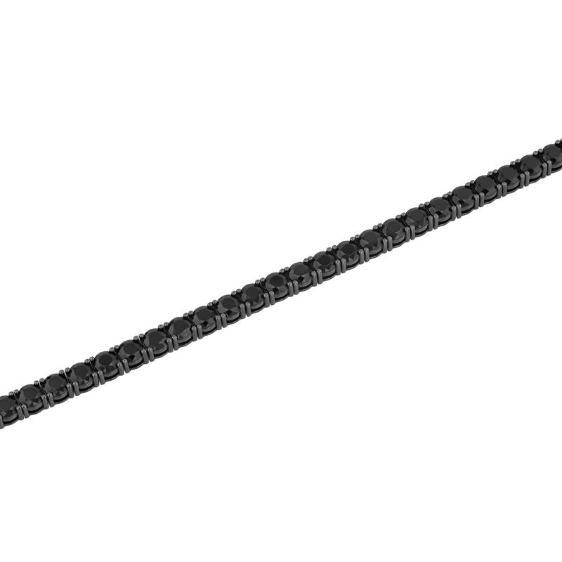 Men&#39;s Spinel Tennis Bracelet in Black Oxidized Sterling Silver – Image 2 of 3