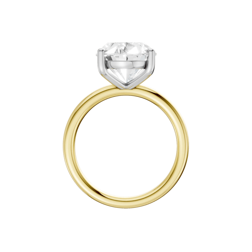 Lab Grown Diamond Oval Solitaire Engagement Ring in 14K Yellow &amp; White Gold (5 ct. tw.) – Image 3 of 5
