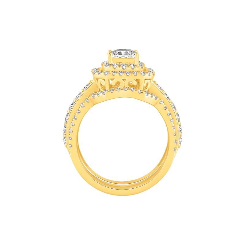 Diamond Three-Piece Bridal Set in 14K Yellow Gold – Image 2 of 6