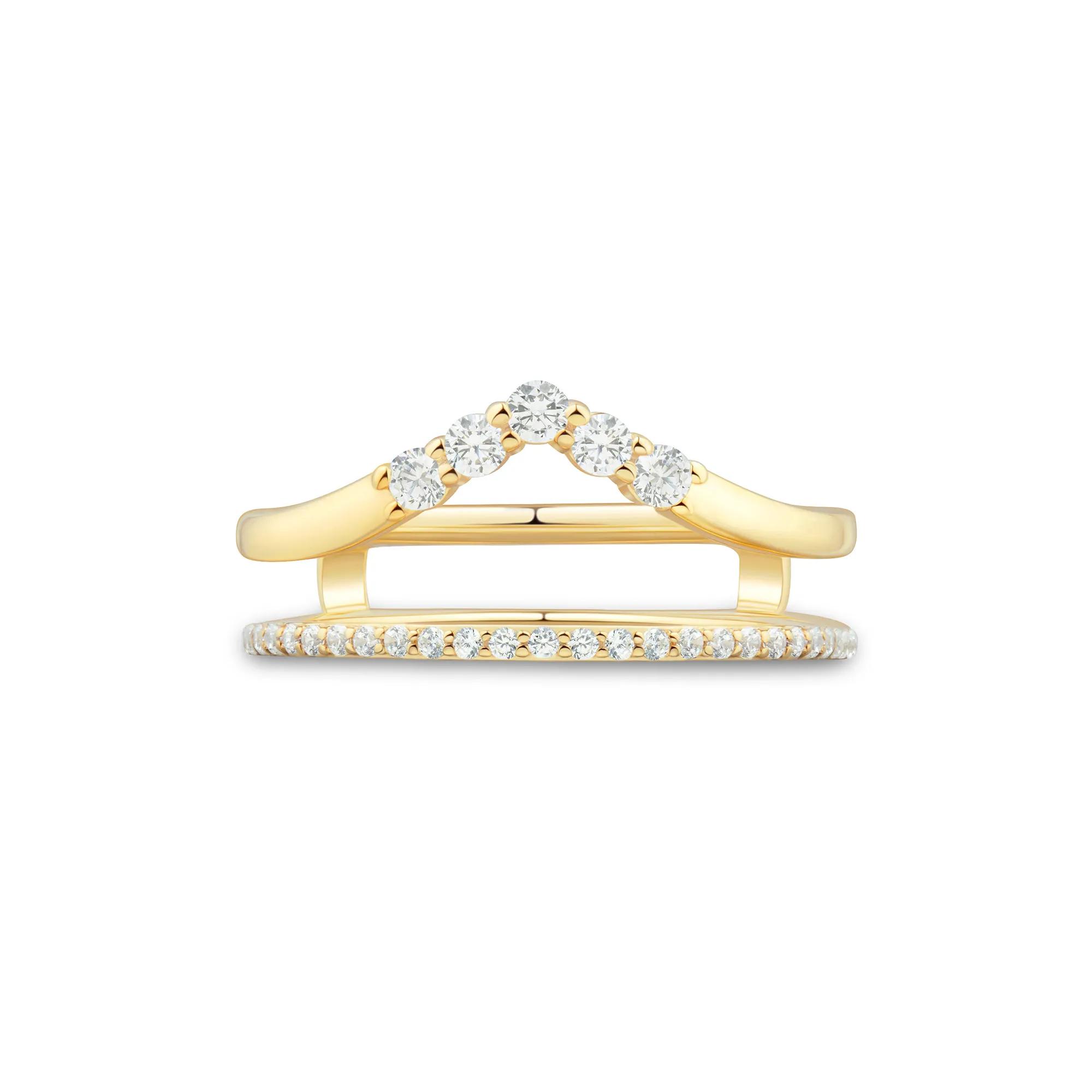 14K Yellow Gold Diamond Insert | 30 Round Brilliant Cut Diamonds