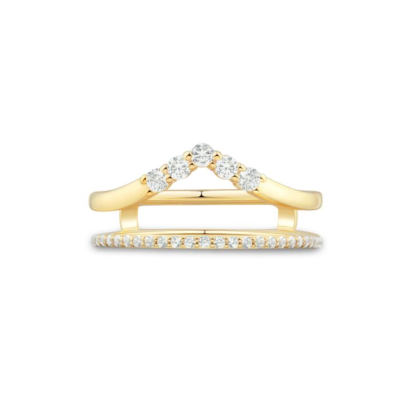 Diamond Chevron Insert in 14K Yellow Gold (1/4 ct. tw.) – Image 1 of 3