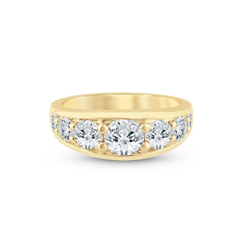 Lab Grown Diamond Graduated Channel Band in 14K Yellow Gold &#40;2 ct. tw.&#41; – Image 1 of 3