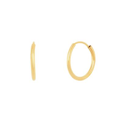 Endless Hoop Earrings in 14K Yellow Gold, 14mm