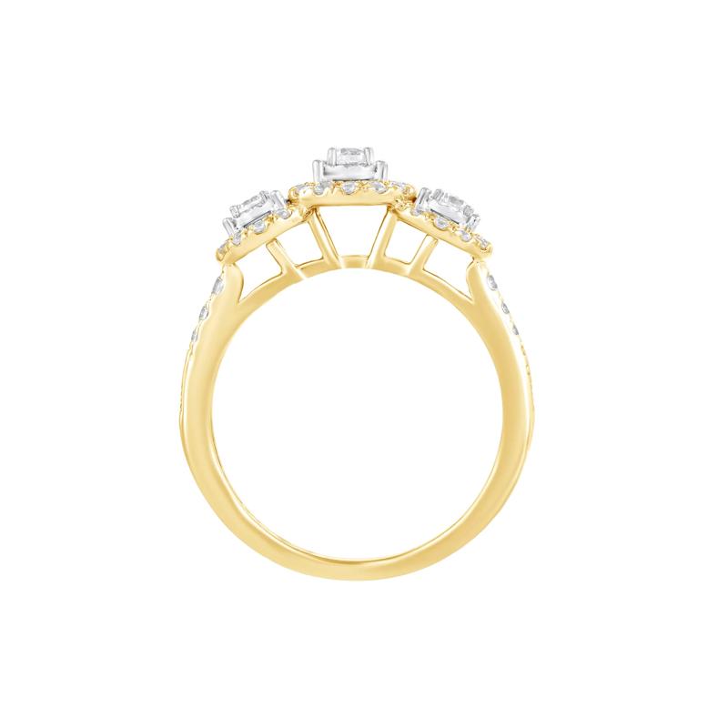 Diamond Three-Stone Engagement Ring in 10K Yellow Gold &#40;1/2 ct. tw.&#41; – Image 2 of 3