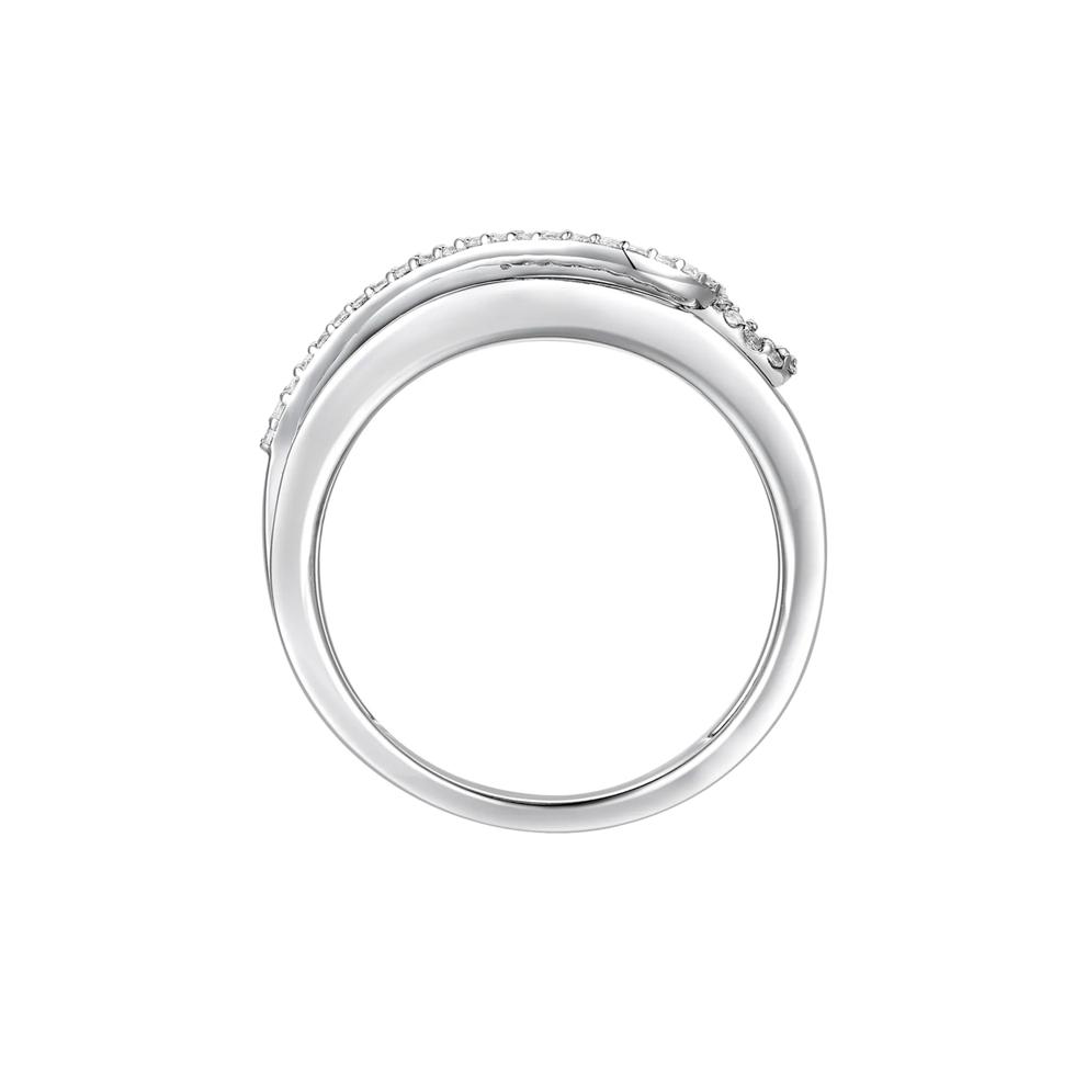 Black and White Diamond Swirl Ring in 10K White Gold (1 ct. tw.) – Image 2 of 3