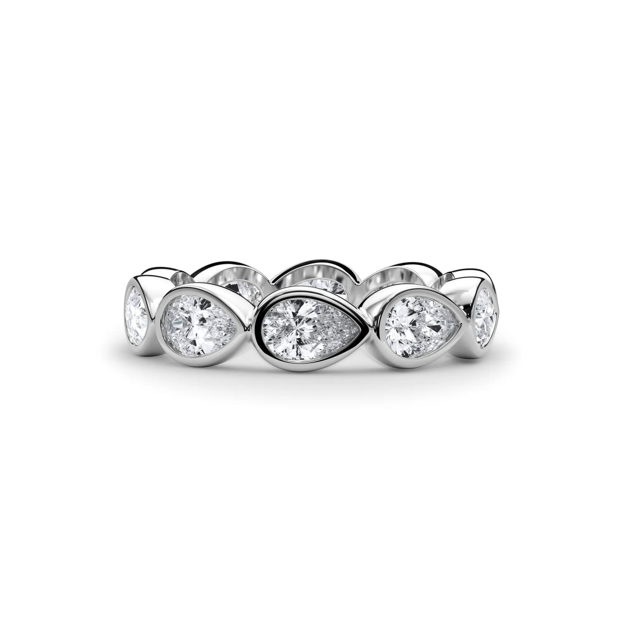 Lab Grown Diamond Bezel-Set Eternity Band in 14K White Gold