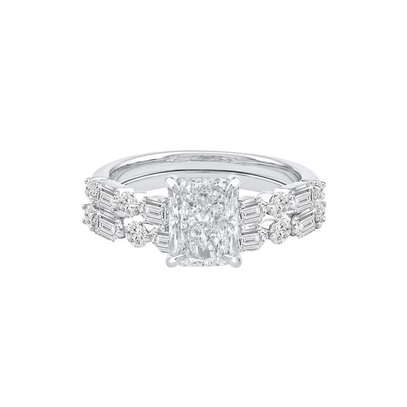 Elora Lab Grown Diamond Engagement Ring Set in 14K White Gold &#40;3 1/2 ct. tw.&#41; – Image 1 of 5