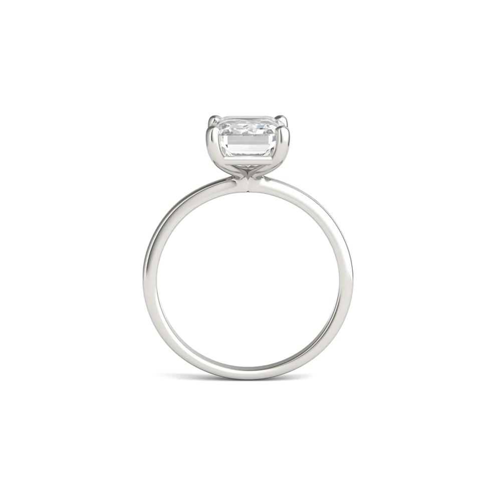 Emerald-Cut Moissanite Ring in 14K White Gold (2 1/2 ct. dew) – Image 2 of 5